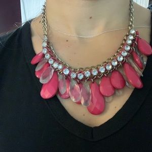Pink jeweled necklace
